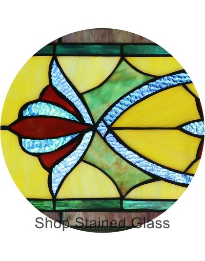 Tiffany Style Floral Stained Glass Window Panel – Handcrafted Decorative Hanging Suncatcher