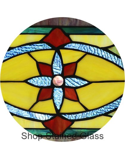 Tiffany Style Floral Stained Glass Window Panel – Handcrafted Decorative Hanging Suncatcher