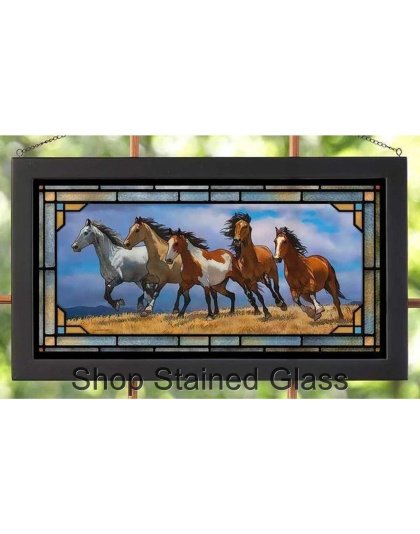 Majestic Eagle Stained Glass Window Panel – Decorative Wildlife Hanging Suncatcher